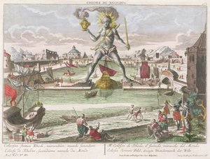 De Kolossus van Rhodos, tweede Wereldwonder door Georg Balthasar Probst